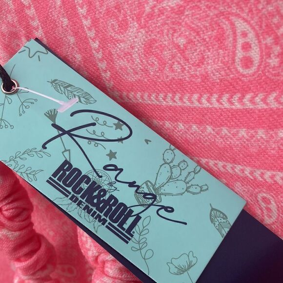 Range RockNRoll Western FLOWY BANDANA PRINT TOP & Shorts Lounge 2-pc Set Size XL - Picture 4 of 10